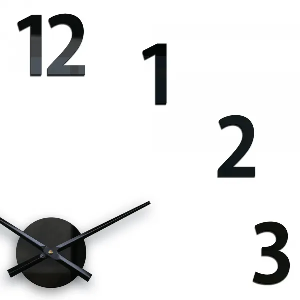 ModernClock Nástenné samolepiace hodiny Amadeus 75 cm čierne