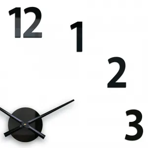 ModernClock Nástenné samolepiace hodiny Amadeus 75 cm čierne