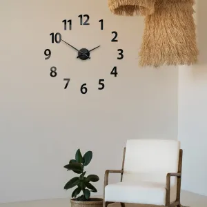 ModernClock Nástenné samolepiace hodiny Amadeus 75 cm čierne