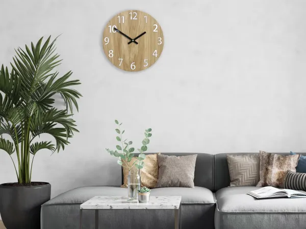 ModernClock Drevené nástenné hodiny Amadeus 33 cm čierne/biele