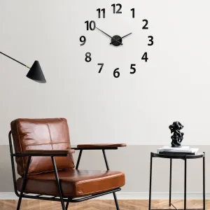 ModernClock Nástenné samolepiace hodiny Amadeus 75 cm čierne