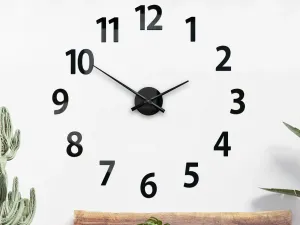 ModernClock Nástenné samolepiace hodiny Amadeus 75 cm čierne