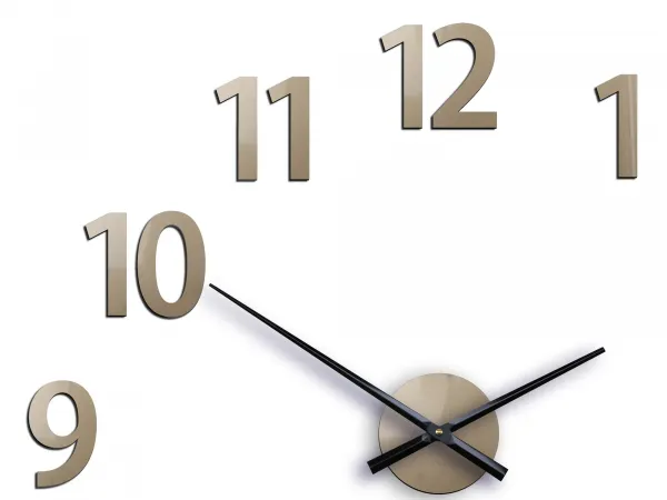 ModernClock Nástenné samolepiace hodiny Amadeus 75 cm šedohnedé