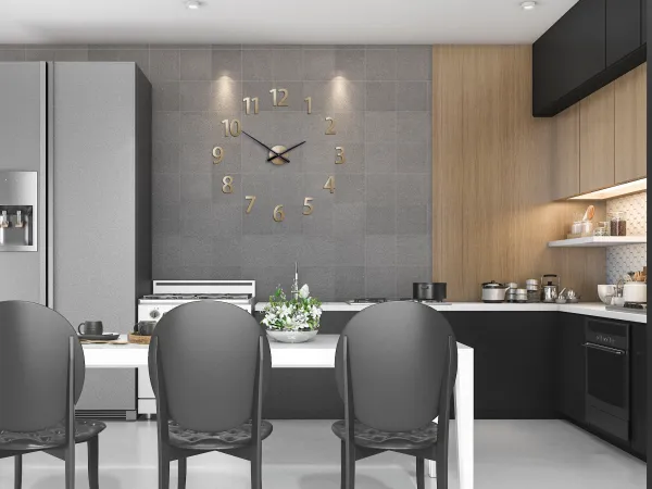 ModernClock Nástenné samolepiace hodiny Amadeus 75 cm šedohnedé