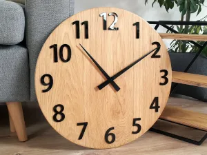 ModernClock Drevené nástenné hodiny Amadeus 50 cm čierne/hnedé