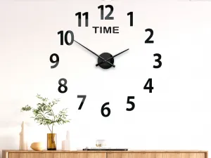 ModernClock Nástenné samolepiace hodiny Amadeus Time 75 cm čierne