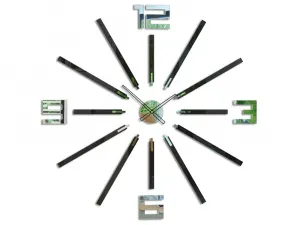 ModernClock Nástenné samolepiace hodiny Veľké 115 cm zrkadlové/čierne