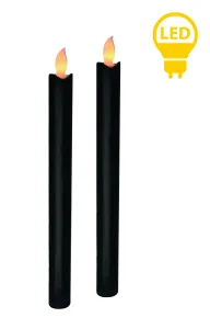 Mondex Súprava 2 ks LED sviečok IDALIA čierna