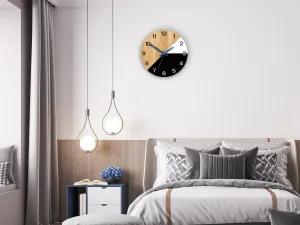 ModernClock Drevené nástenné hodiny Texas 33 cm čierne/modré