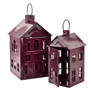Mondex Kovová lampáš Roger 20,3x20x33,8 cm fialová