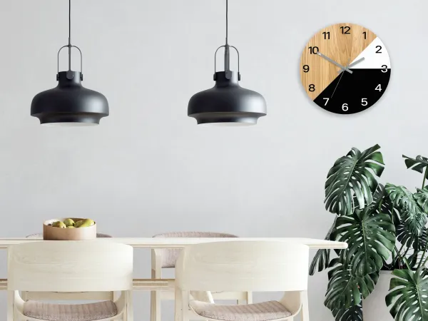 ModernClock Drevené nástenné hodiny Texas 33 cm čierne/šedé