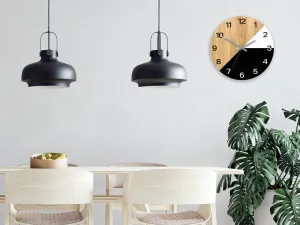 ModernClock Drevené nástenné hodiny Texas 33 cm čierne/šedé