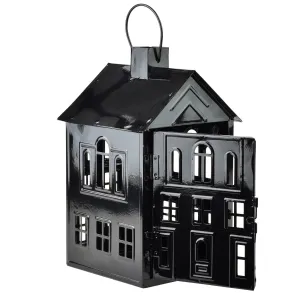 Mondex Kovová lucerna Roger 20,3x20x33,8 cm čierna
