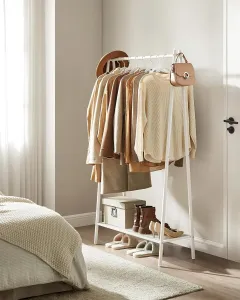 SONGMICS Vešiak na šaty Loft 153 cm biely