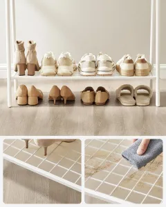 SONGMICS Vešiak na šaty Loft 153 cm biely