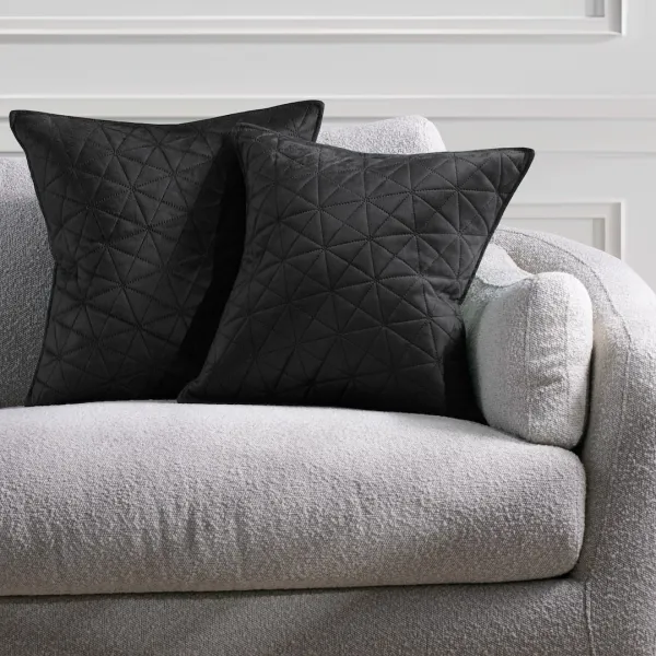 Súprava 2 ks obliečok na vankúše RESTILO LAILA čierna, veľkosť 45x45