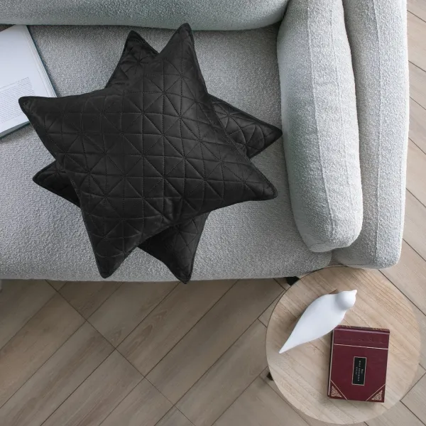 Súprava 2 ks obliečok na vankúše RESTILO LAILA čierna, veľkosť 45x45