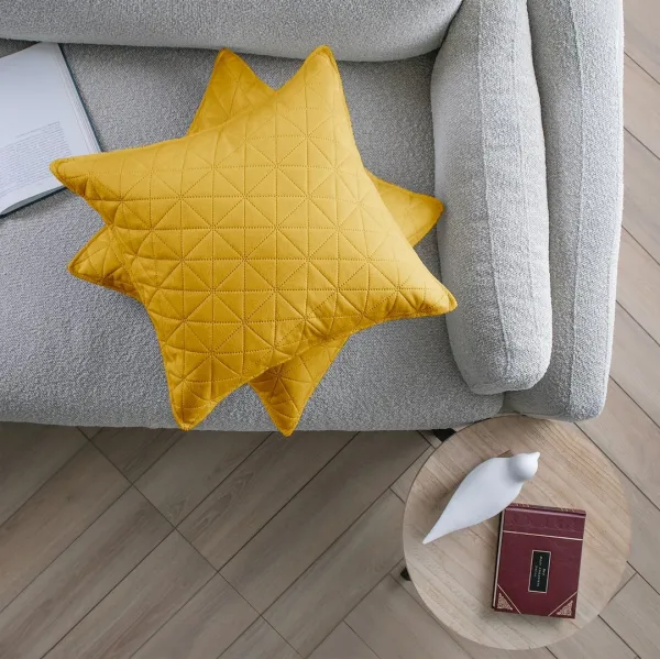 3kraft Súprava 2 ks obliečok na vankúše RESTILO LAILA horčicová, veľkosť 50x70