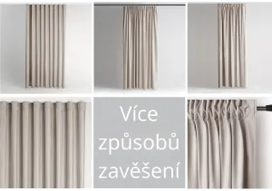 3kraft Záves AmeliaHome Velvet s multifunkčnou páskou pieskovo béžový, veľkosť 140x245