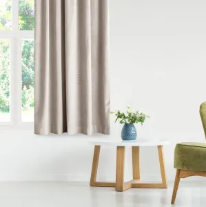 3kraft Záves AmeliaHome Velvet s multifunkčnou páskou pieskovo béžový, veľkosť 140x245