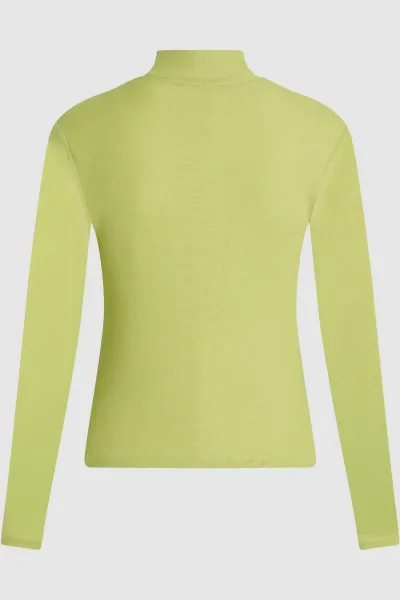 Blúzka Karl Lagerfeld zelená farba, jednofarebná, A4W17044