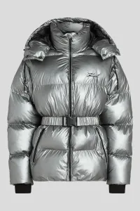 Bunda Karl Lagerfeld Metallic Puffer Jacket Silver Metal