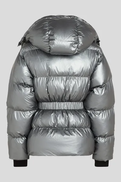 Bunda Karl Lagerfeld Metallic Puffer Jacket Silver Metal