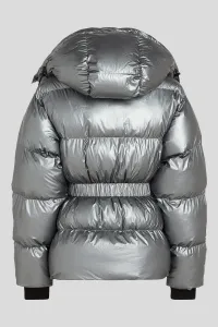 Bunda Karl Lagerfeld Metallic Puffer Jacket Silver Metal