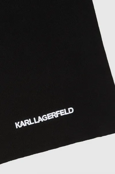 Šál Karl Lagerfeld čierna farba, jednofarebná, A4W33027