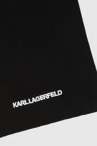 Šál Karl Lagerfeld čierna farba, jednofarebná, A4W33027