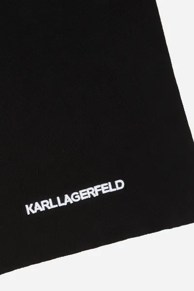 Šál Karl Lagerfeld čierna farba, jednofarebná, A4W33027