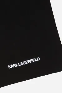 Šál Karl Lagerfeld čierna farba, jednofarebná, A4W33027