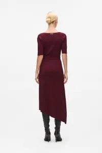Šaty Karl Lagerfeld Belted Knit Dress Windsor Burgundy