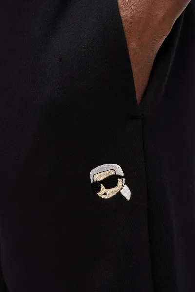 Tepláky Karl Lagerfeld Ikon Patch Cinched Sweatpants Black