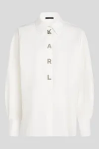 Košeľa Karl Lagerfeld Karl Snap Fashion Poplin Shirt White