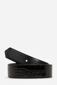 Obojstranný kožený opasok Karl Lagerfeld čierna farba, A4W33023