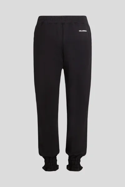 Tepláky Karl Lagerfeld Ikon Patch Cinched Sweatpants Black
