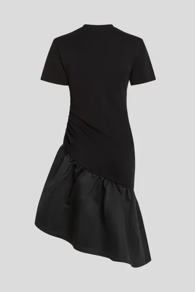 Šaty Karl Lagerfeld čierna farba, mini, áčkový strih, A4W13018