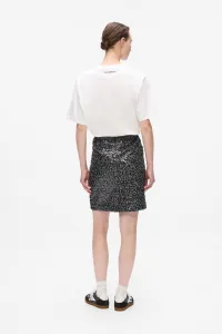 Sukňa Karl Lagerfeld Embellished Tweed Skirt Herringbone Sequins