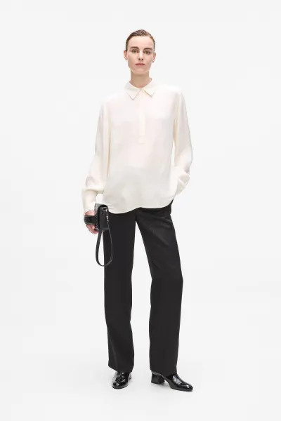Blúzka Karl Lagerfeld Logo Jacquard Fluid Blouse Elongatedlogo Pristine Aop