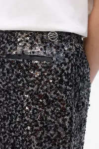Sukňa Karl Lagerfeld Embellished Tweed Skirt Herringbone Sequins