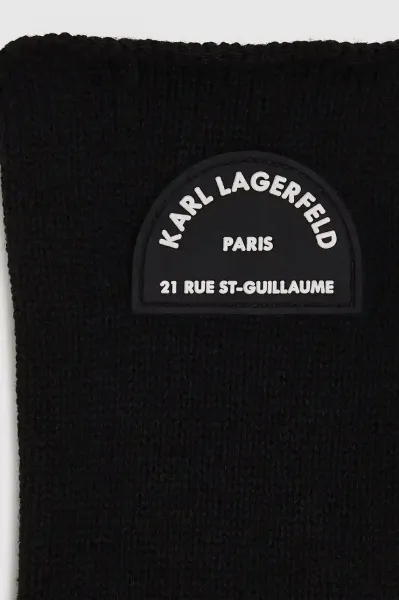 Rukavice Karl Lagerfeld čierna farba, A4W33014