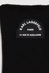 Rukavice Karl Lagerfeld čierna farba, A4W33014