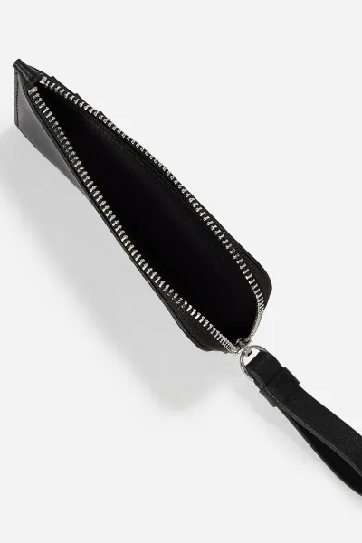 Kožená peňaženka Karl Lagerfeld čierna farba, A4W32024