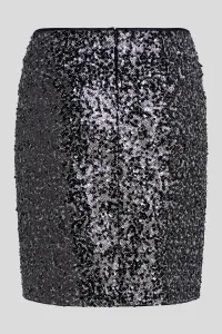 Sukňa Karl Lagerfeld Embellished Tweed Skirt Herringbone Sequins