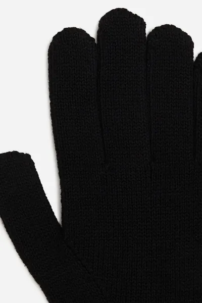 Rukavice Karl Lagerfeld čierna farba, A4W33014