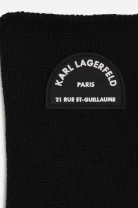 Rukavice Karl Lagerfeld čierna farba, A4W33014