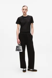 Tepláky Karl Lagerfeld Rhinestone Rain Sweatpant Black