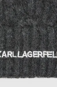 Čiapka Karl Lagerfeld šedá farba, A4W33012