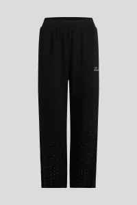 Tepláky Karl Lagerfeld Rhinestone Rain Sweatpant Black